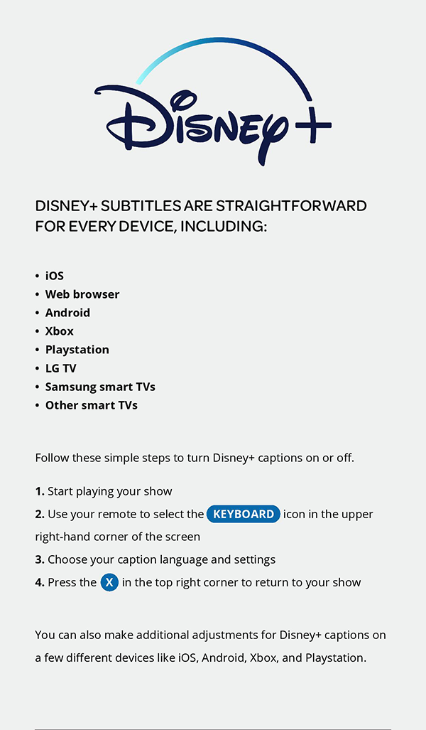 turn on subtitles on disney plus